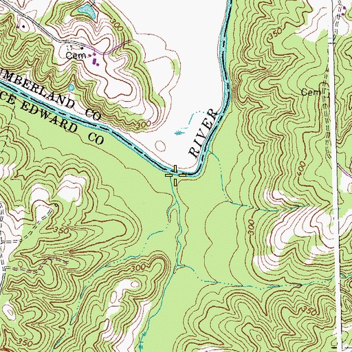 Topographic Map of Saylers Creek, VA