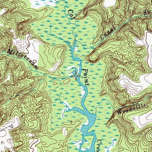 Topographic Map of Scates Millstream, VA