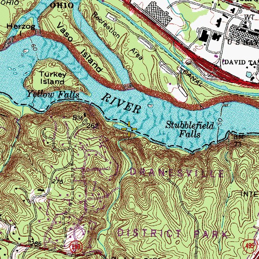Topographic Map of Scott Run, VA