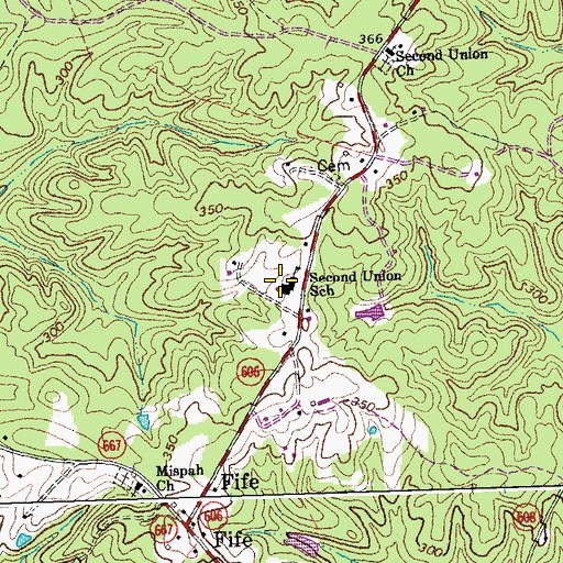 Topographic Map of Byrd Elementary School, VA