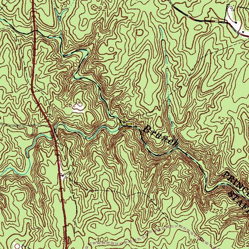 Topographic Map of Middle Branch Chopawamsic Creek, VA