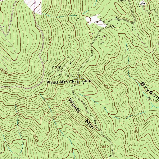 Topographic Map of Wyatt Mountain Church, VA