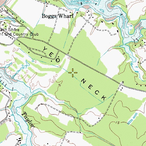 Topographic Map of Yeo Neck, VA