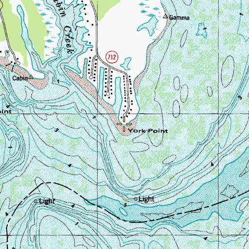 Topographic Map of York Point, VA