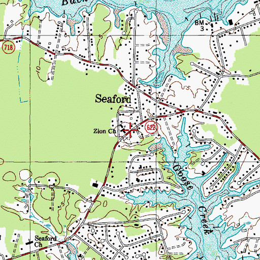 Topographic Map of Zion Church, VA