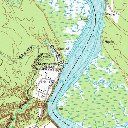 Topographic Map of Shanty Creek, VA