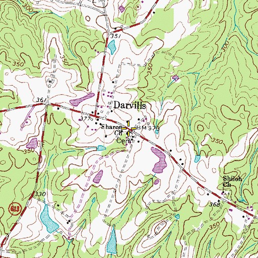 Topographic Map of Sharon Church, VA