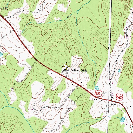 Topographic Map of Shelfar School, VA