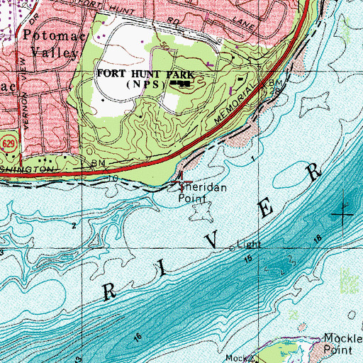 Topographic Map of Sheridan Point, VA