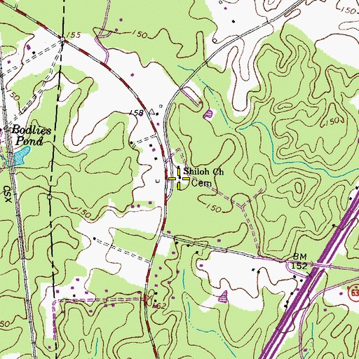 Topographic Map of Shiloh Church, VA