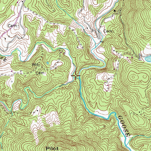 Topographic Map of Shockoe Creek, VA