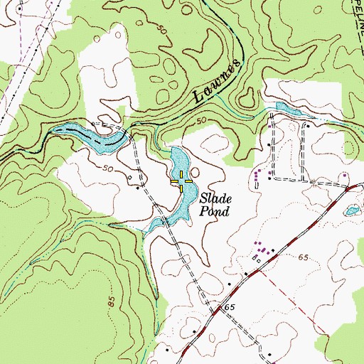 Topographic Map of Slade Pond, VA
