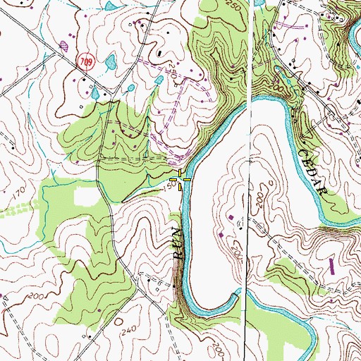 Topographic Map of Slate Run, VA