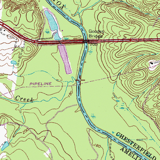Topographic Map of Smacks Creek, VA