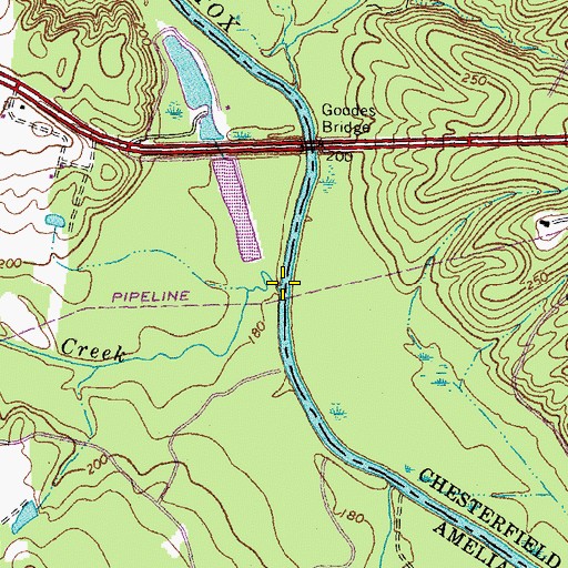 Topographic Map of Smacks Creek, VA