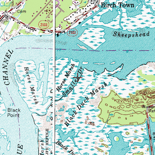 Topographic Map of Smalley Drain, VA