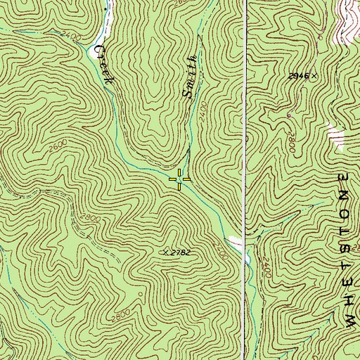 Topographic Map of Smith Branch, VA