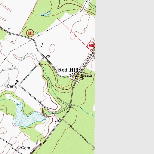 Topographic Map of Sneads Church, VA