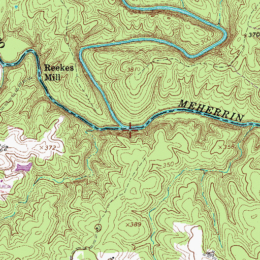 Topographic Map of South Meherrin River, VA