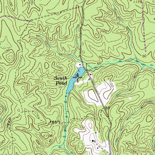Topographic Map of South Pond, VA
