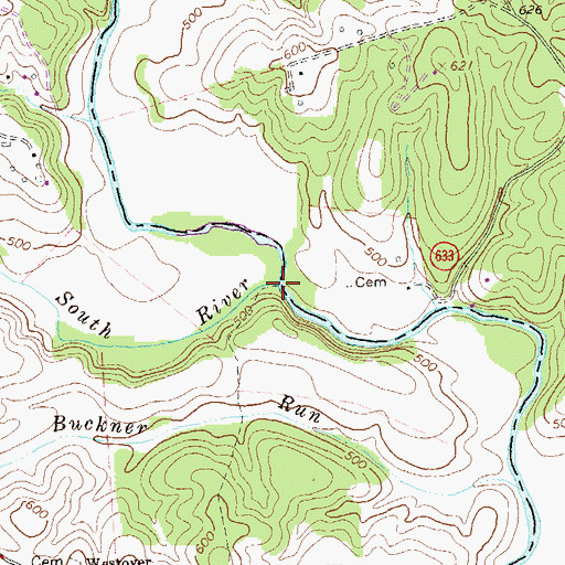 Topographic Map of South River, VA