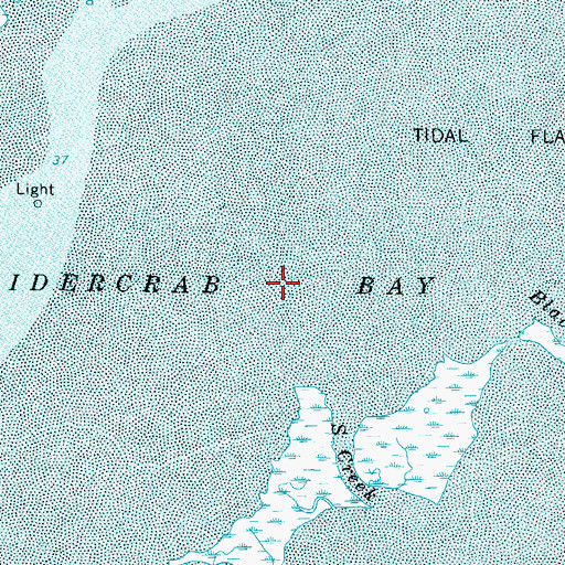 Topographic Map of Spidercrab Bay, VA