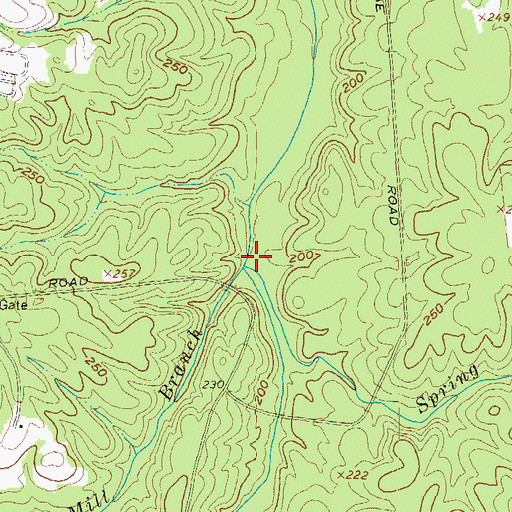 Topographic Map of Spring Branch, VA