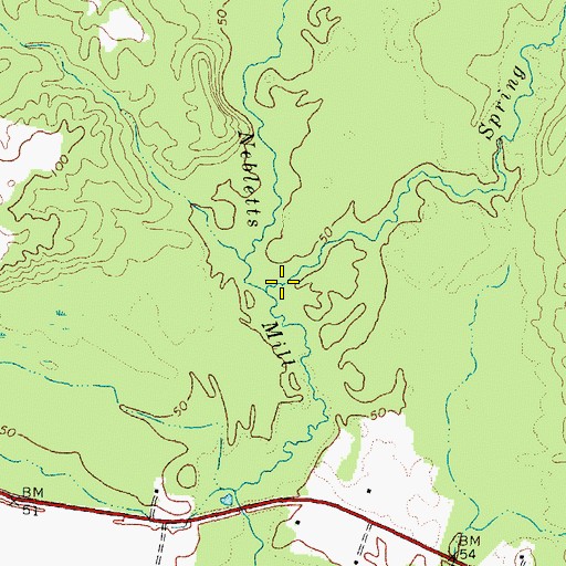 Topographic Map of Spring Branch, VA