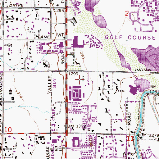 Topographic Map of McCormick Railroad Park, AZ