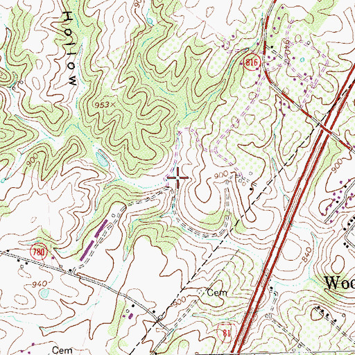 Topographic Map of Spring Hollow, VA