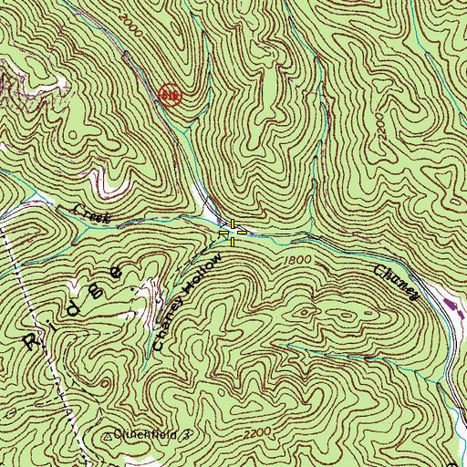 Topographic Map of Stonecoal Creek, VA