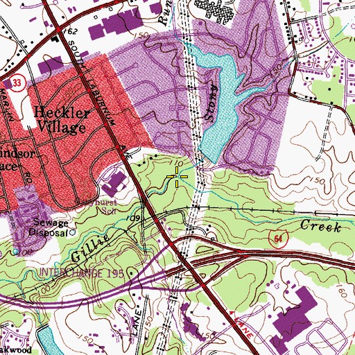 Topographic Map of Stony Run, VA