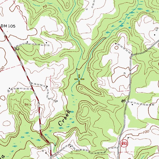 Topographic Map of Sweat Swamp, VA