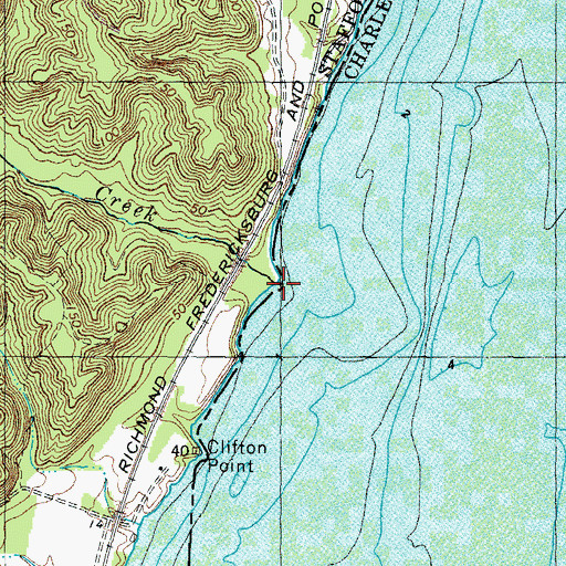 Topographic Map of Tank Creek, VA