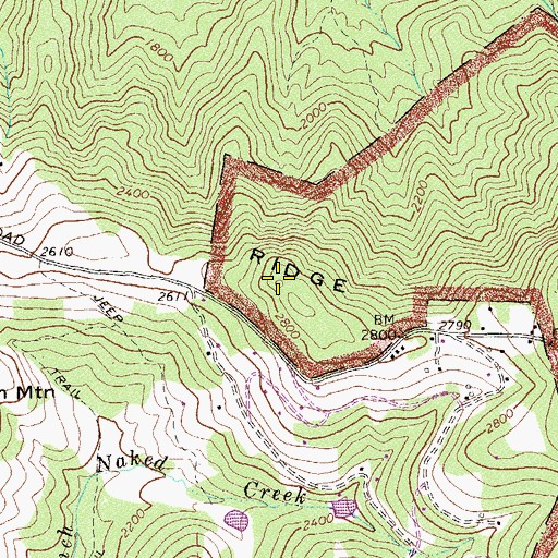 Topographic Map of Tanners Ridge, VA