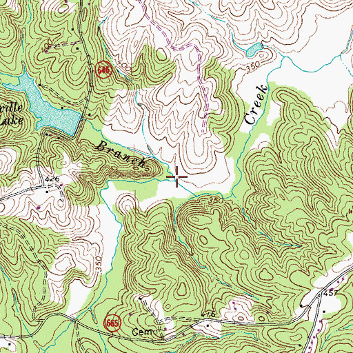 Topographic Map of Tanyard Branch, VA