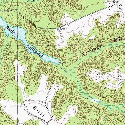 Topographic Map of Tavern Run, VA