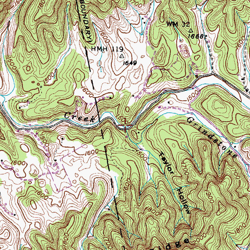 Topographic Map of Taylor Hollow, VA