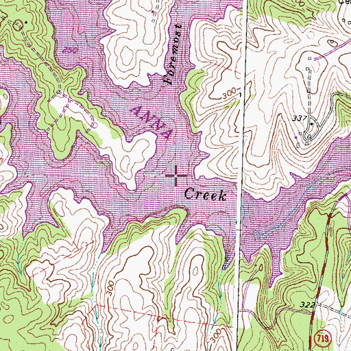 Topographic Map of Terrys Run, VA