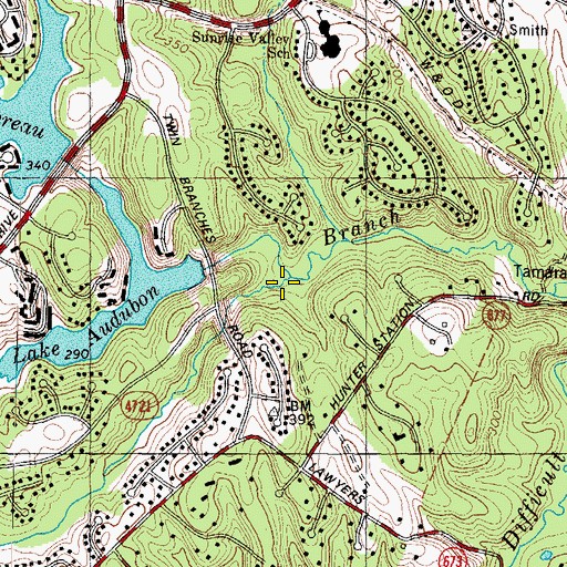 Topographic Map of The Glade, VA
