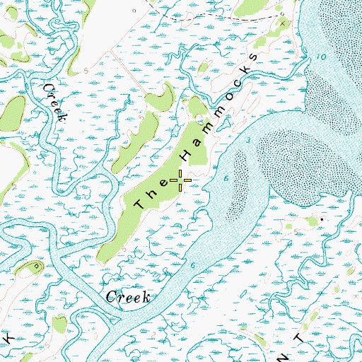 Topographic Map of The Hammocks, VA