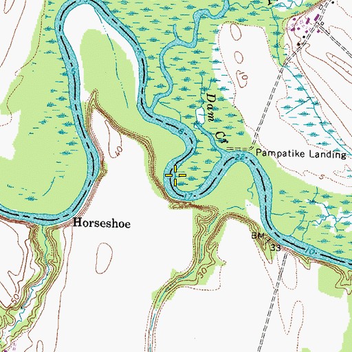 Topographic Map of The Meadows, VA