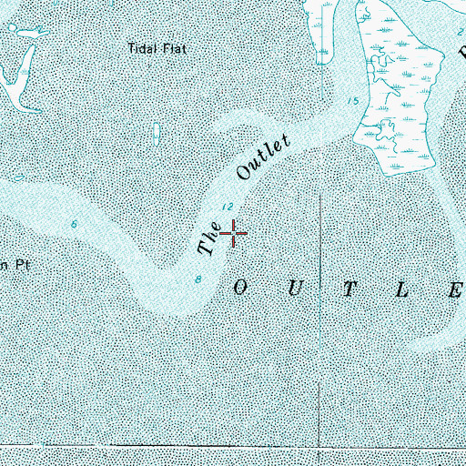 Topographic Map of The Outlet, VA