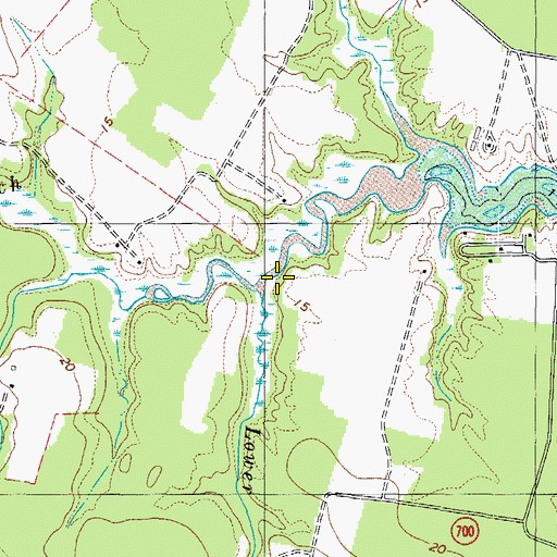 Topographic Map of Thompson Branch, VA