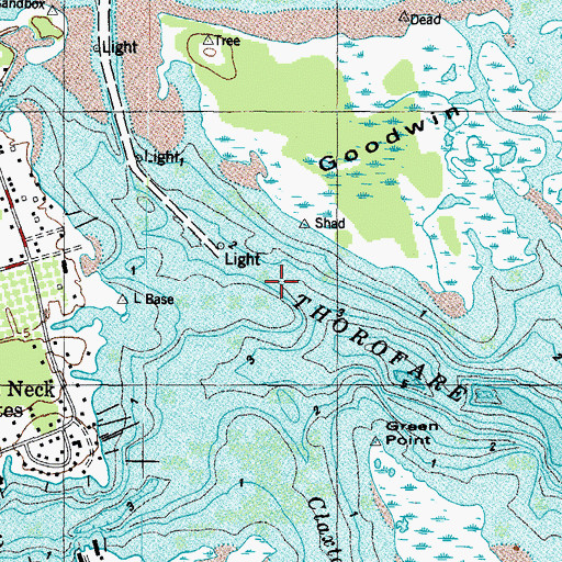 Topographic Map of Thorofare, VA