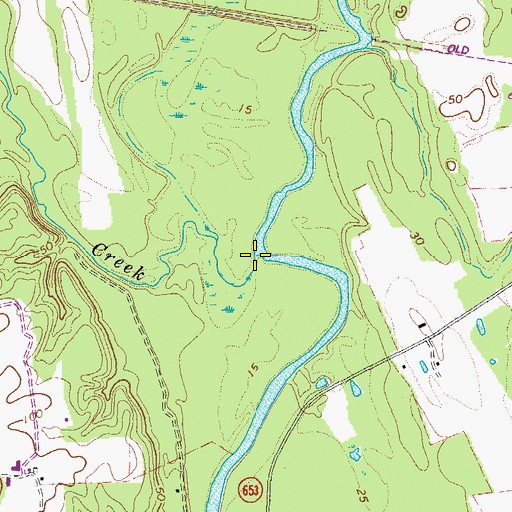 Topographic Map of Three Creek, VA