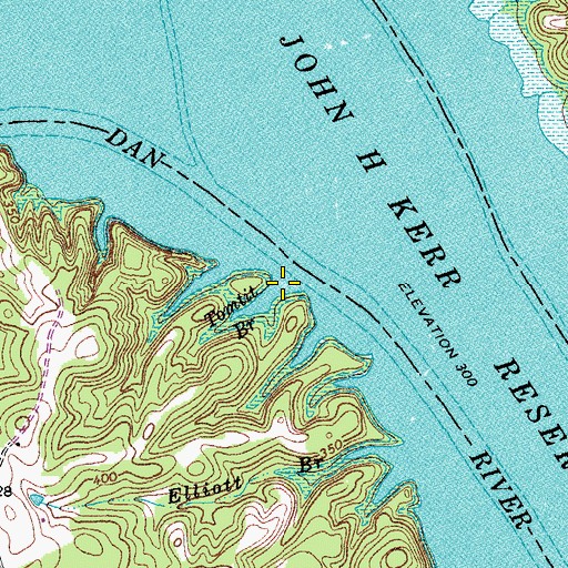 Topographic Map of Tomtit Branch, VA