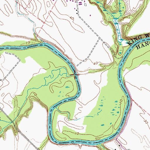 Topographic Map of Totopotomoy Creek, VA