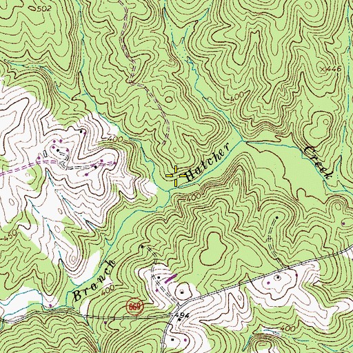 Topographic Map of Tower Branch, VA