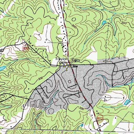 Topographic Map of Traylor Cemetery, VA